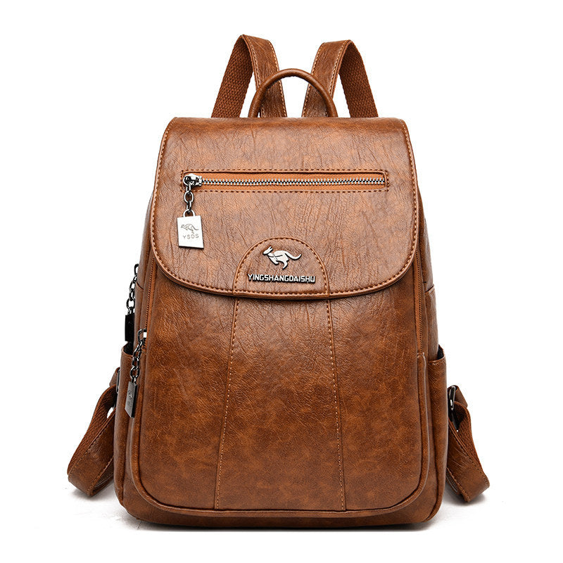 Women's Backpack, PU Leather, Vintage Style — product view 4