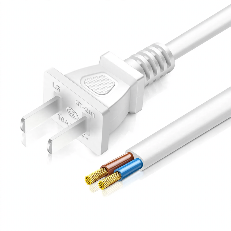 Power cable with flat plug, PVC jacket — product view 2