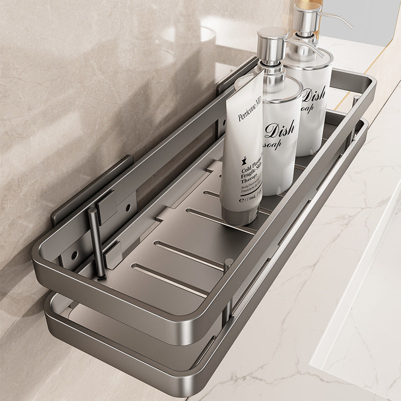 Stainless steel bath shelf without drilling — product view 1