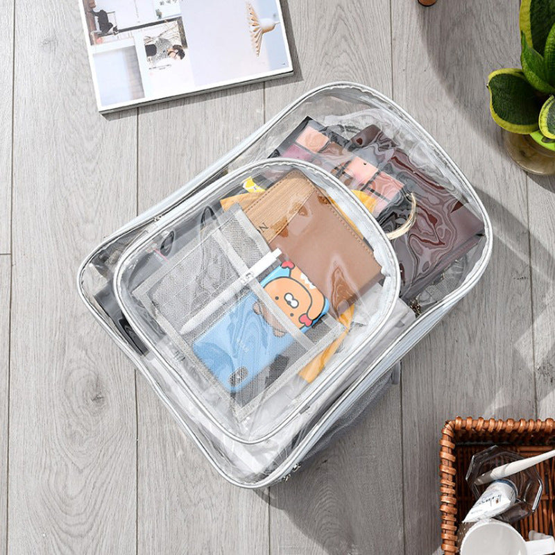 Transparent PVC backpack, waterproof, 20–35 L — product view 1
