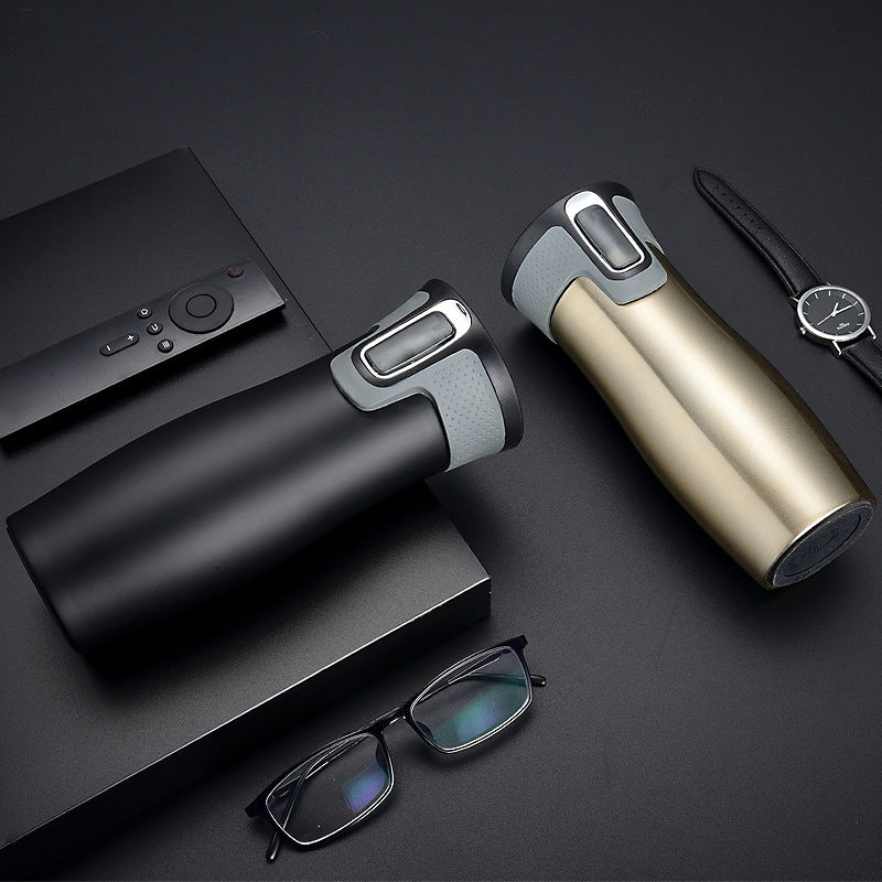 Double-walled stainless steel insulated mug — product view 2