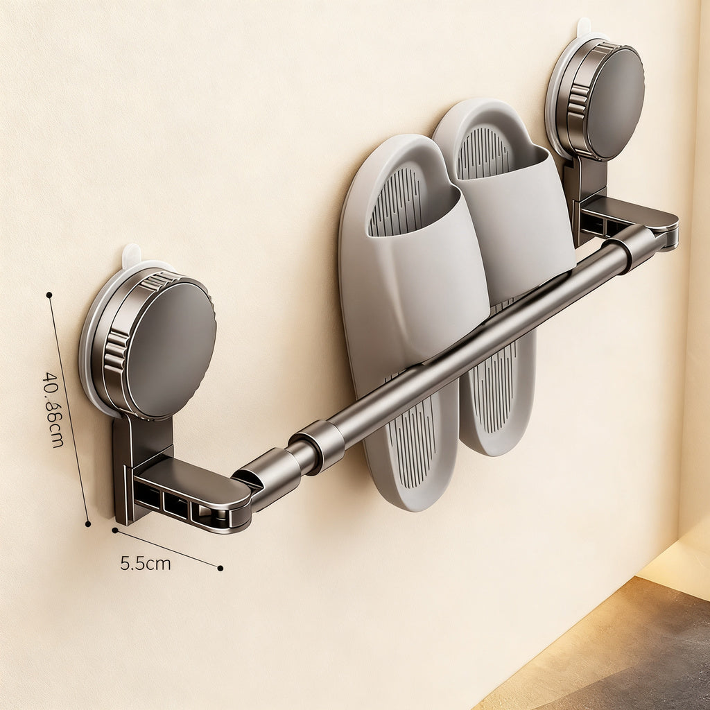 Wall-mounted slipper rack with suction cup, extendable — product view 5