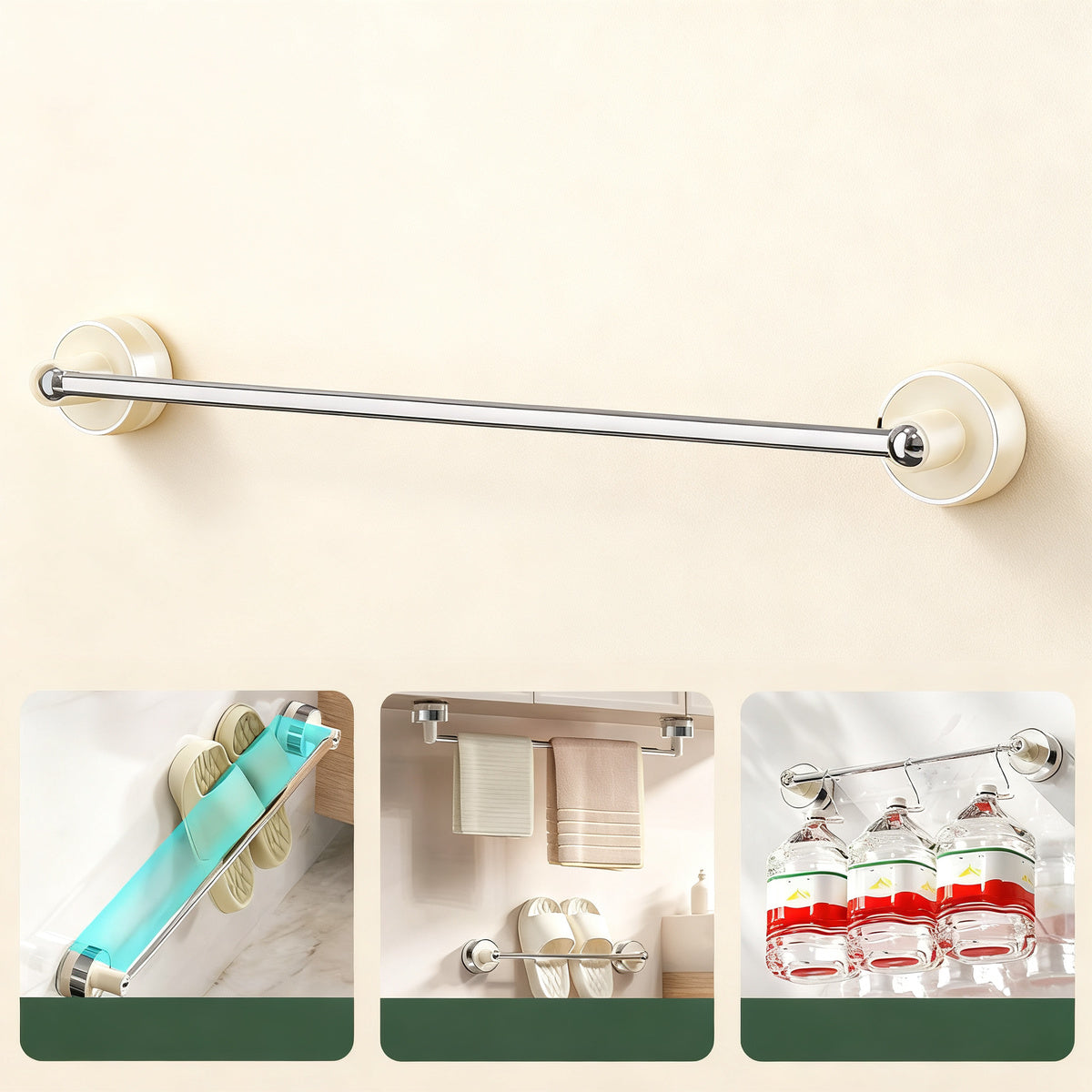 Expandable suction cup shoe rack for bathroom — product view 6