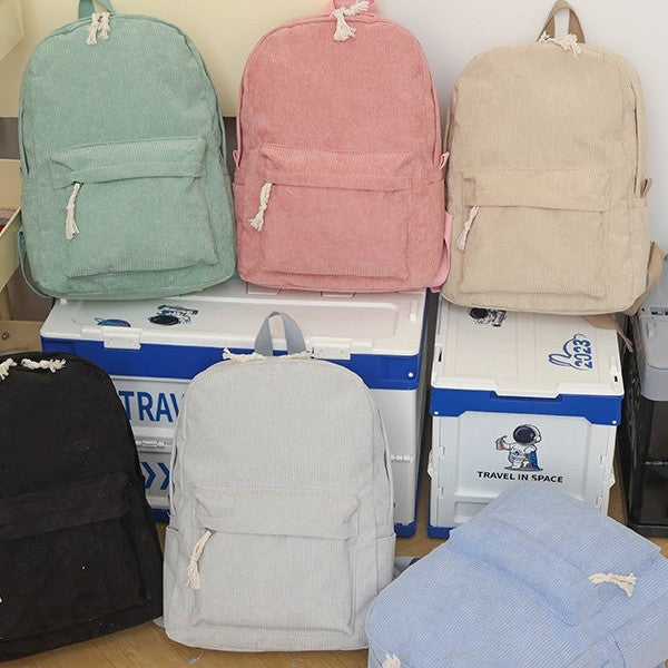 Cord fabric backpack — product view 1