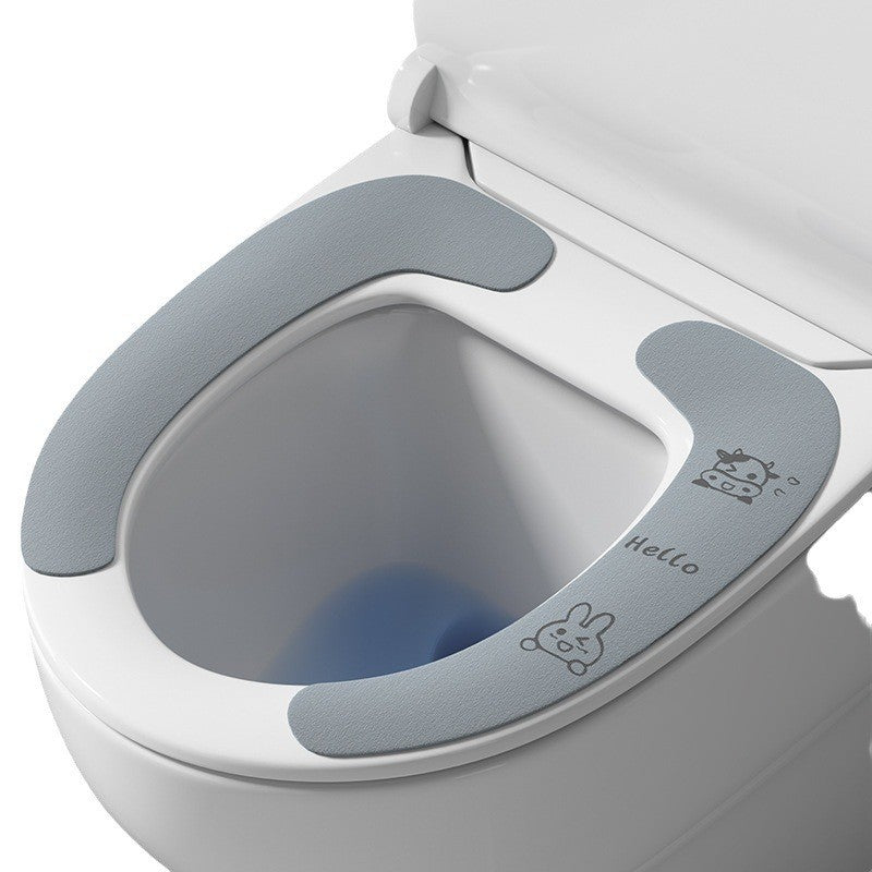 Plush toilet seat cover, self-adhesive — product view 3