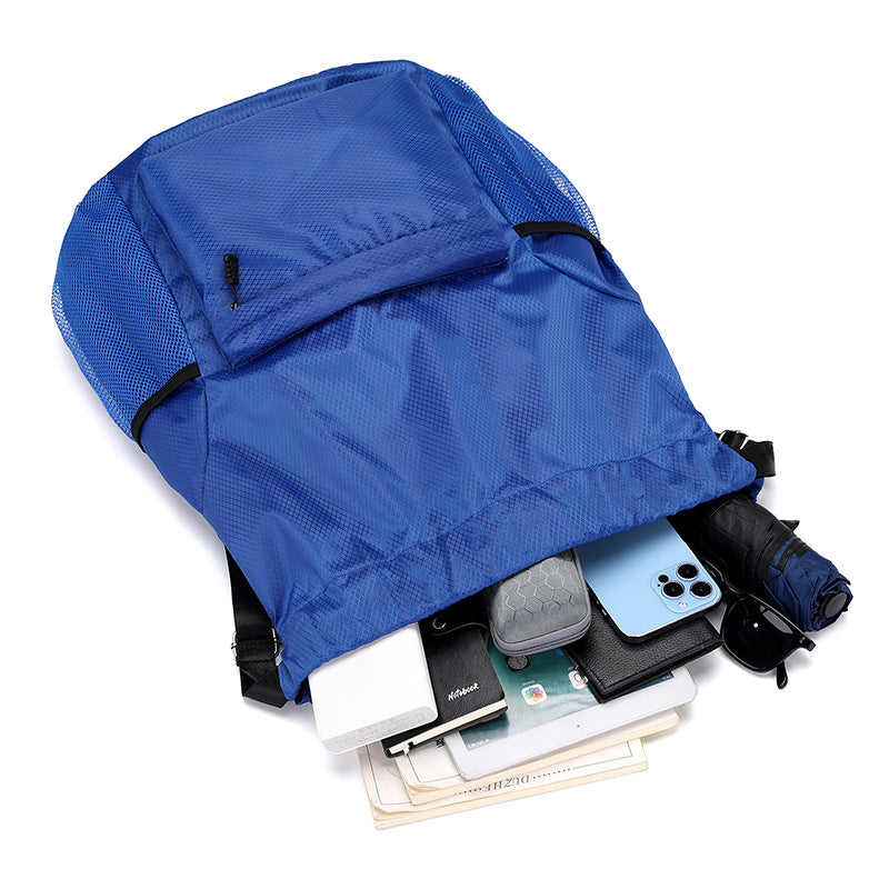 Drawstring backpack, 20–35 L, Polyester — product view 1