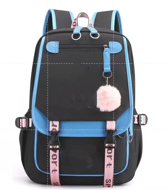 Denim backpack, large capacity — product view 6