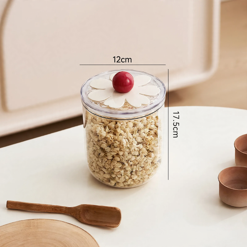 Plastic storage container, round, transparent — product view 5