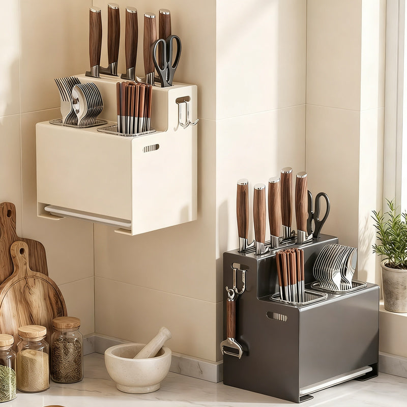 Knife and cutlery rack made of carbon steel for the countertop — product view 3