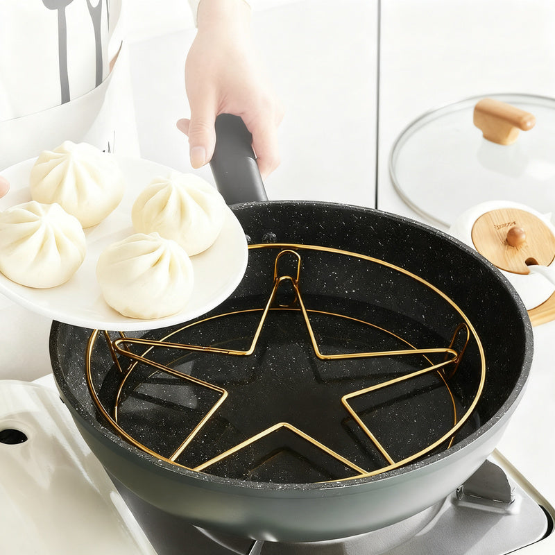 Stainless steel pot holder, round, for cookware — product view 2