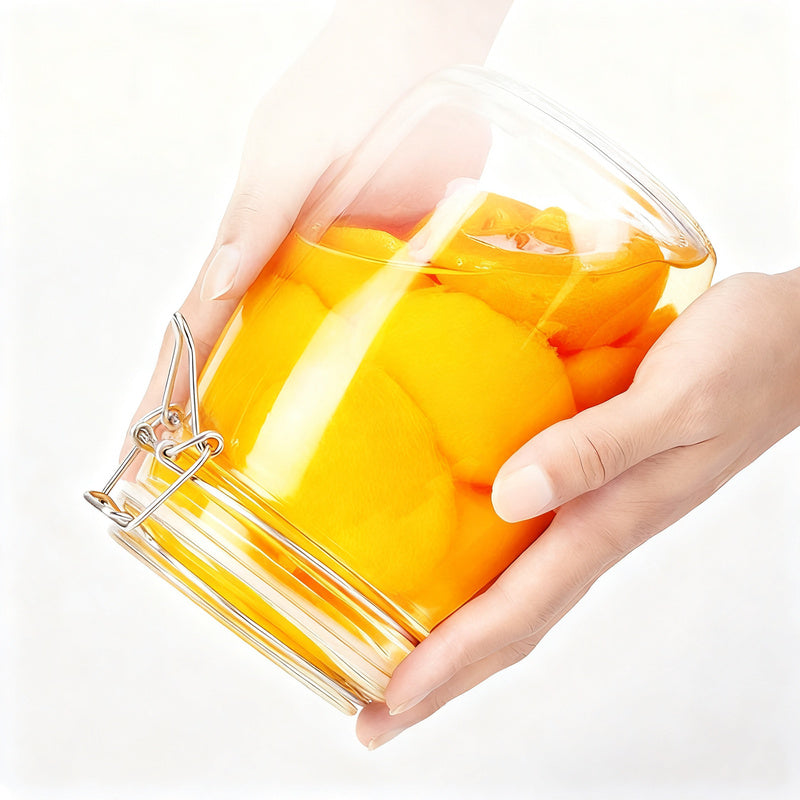Glass storage jar with lid, airtight — product view 4