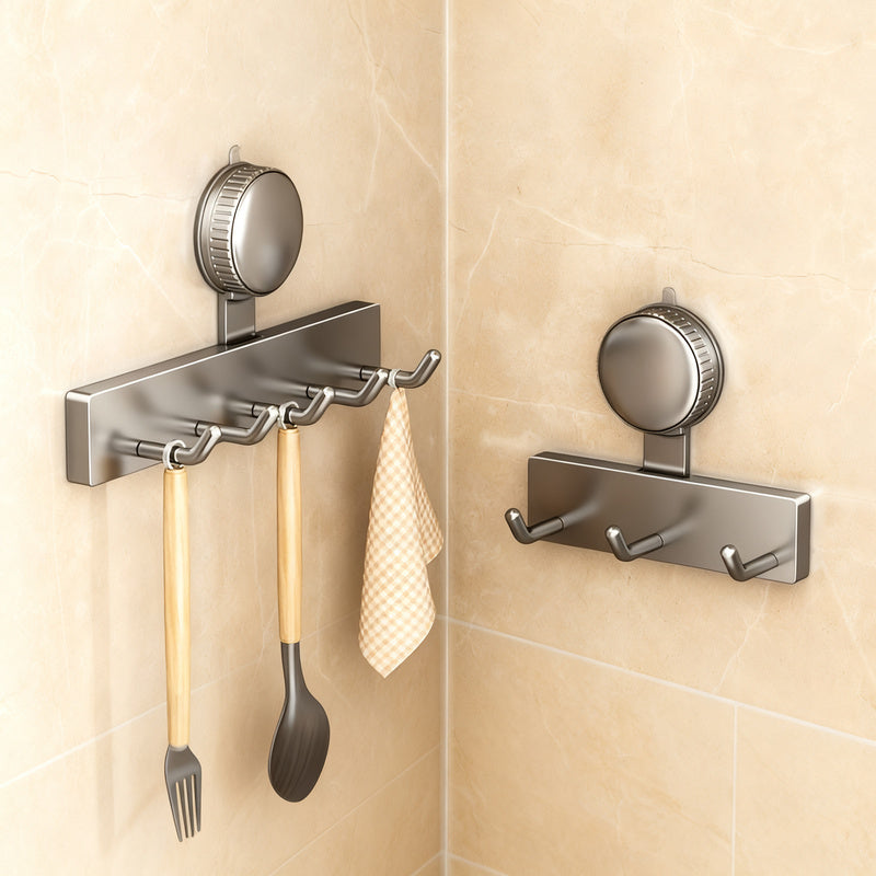 Suction cup kitchen hook with 3 or 5 hooks — product view 7