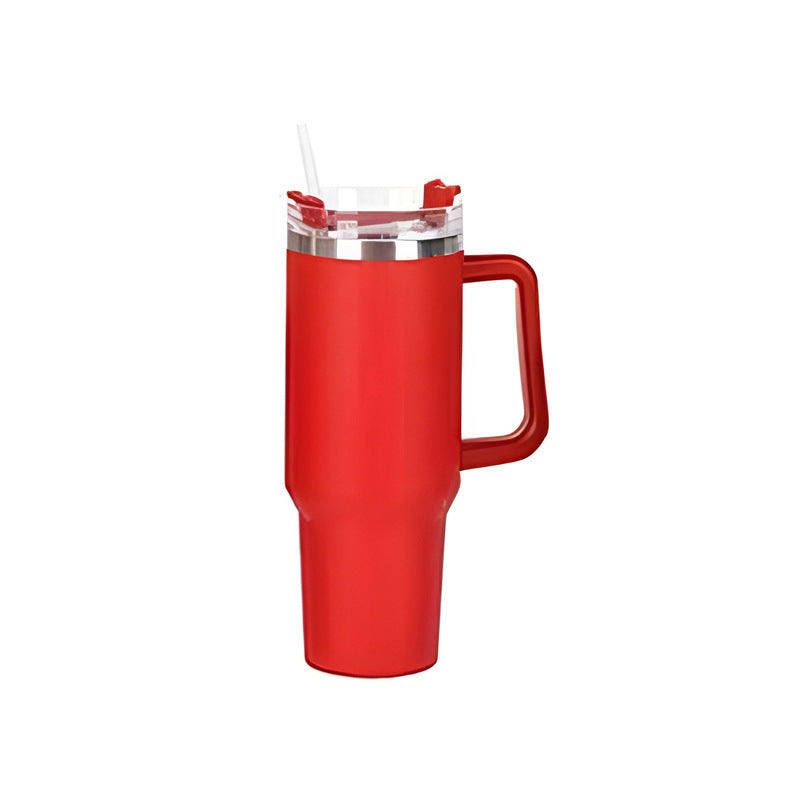 Insulated cup 40oz with straw and handle — product view 4