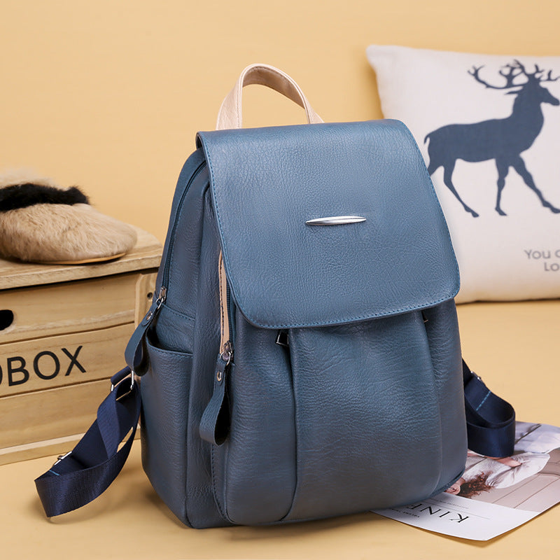 PU-Backpack, solid color, business and casual — product view 3