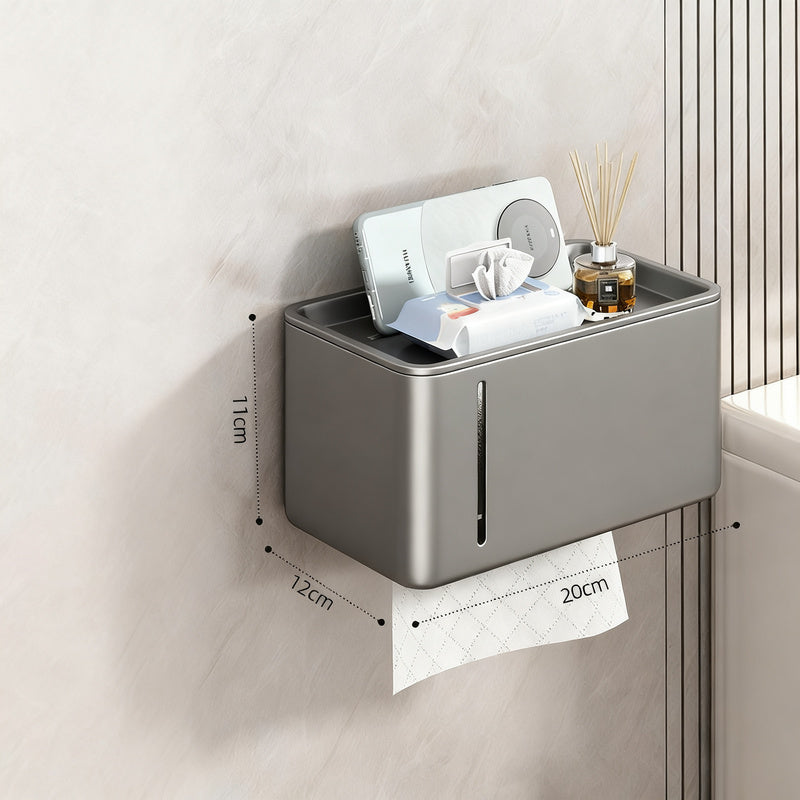 Wall-mounted toilet paper box made of aluminum — product view 5