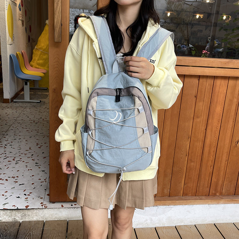 Nylon-Backpack, 20–35 L, with letter pattern — product view 1