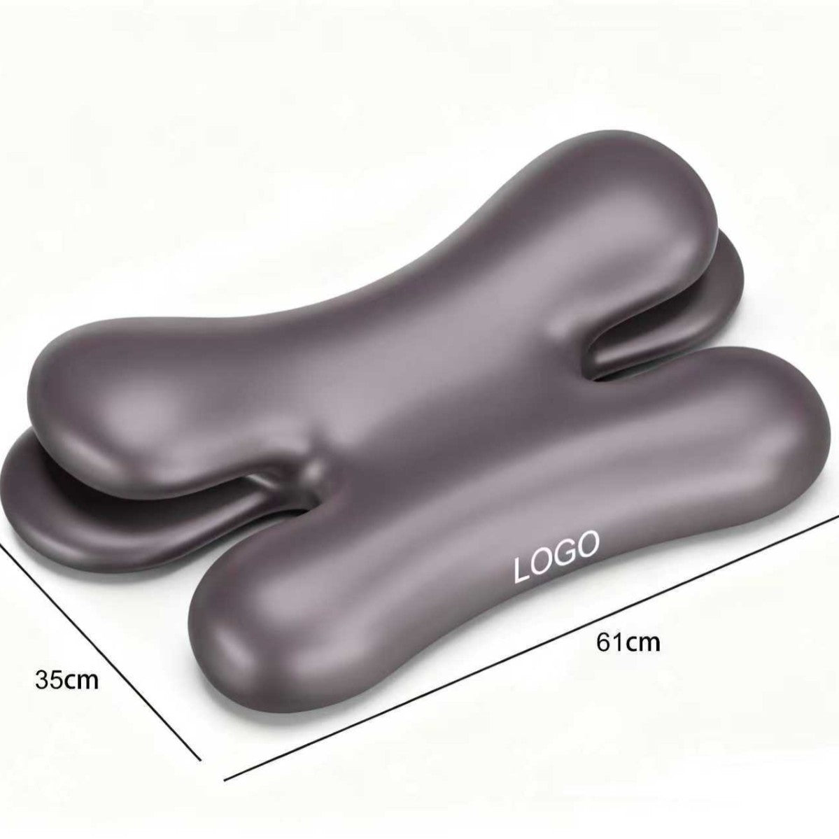 Side sleeper pillow with memory foam, bone shape — product view 5