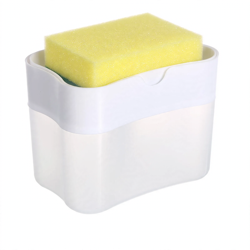 2-in-1 sponge brush holder with soap dispenser — product view 3