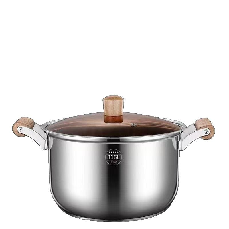 Stainless steel cooking pot 20 cm, 1.1–2 L, model HD190912 — product view 2