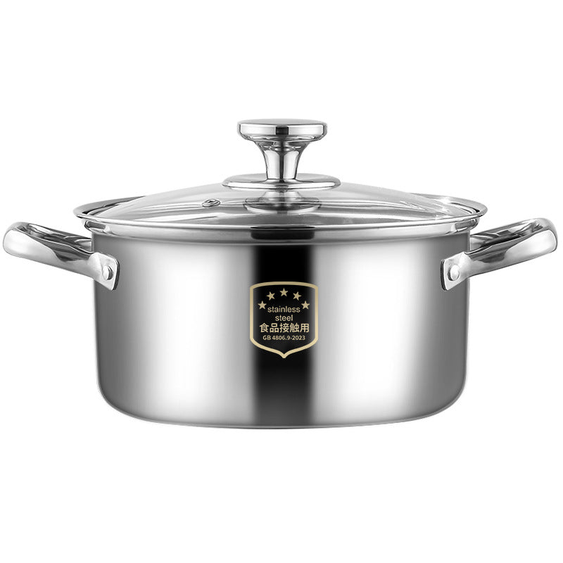 Stainless steel cooking pot 20 cm, 1.1–2 L, model HD190912 — product view 4