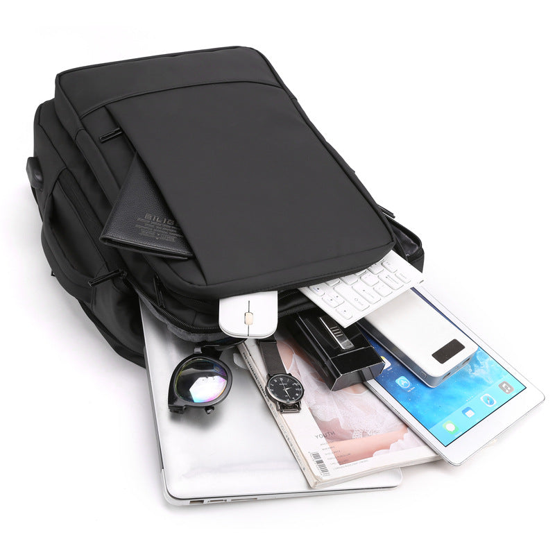 Expandable business backpack with USB charging, 20-35 L — product view 3