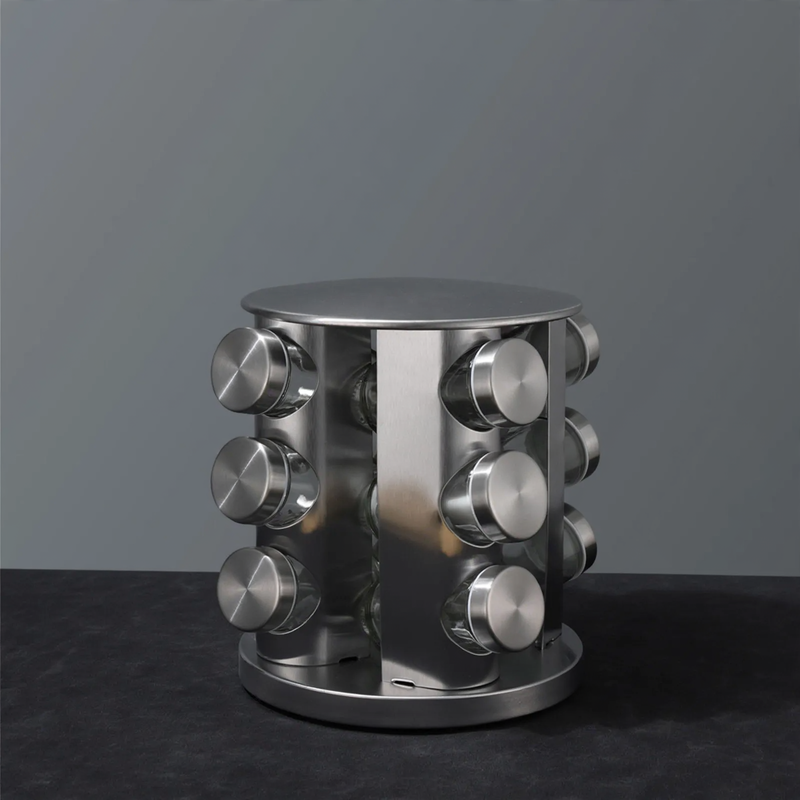 Rotating spice rack made of stainless steel — product view 2