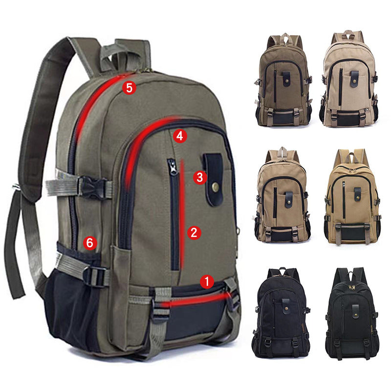 Men's backpack, canvas, 20–35 L, breathable — product view 1