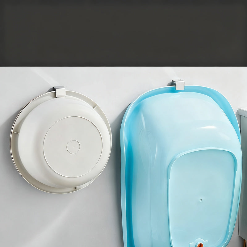 Stainless steel sink holder, wall-mounted, hole-free — product view 3