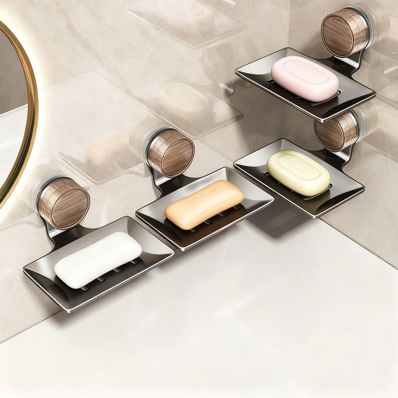 Wall-mounted soap dish with suction cup — product view 6