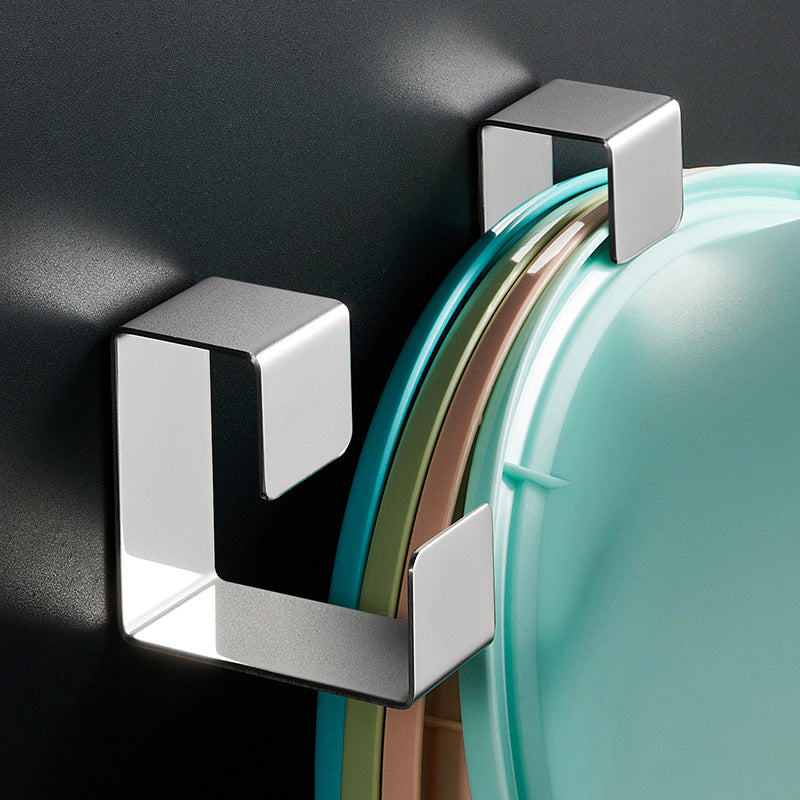 Stainless steel sink holder, wall-mounted, hole-free — product view 1