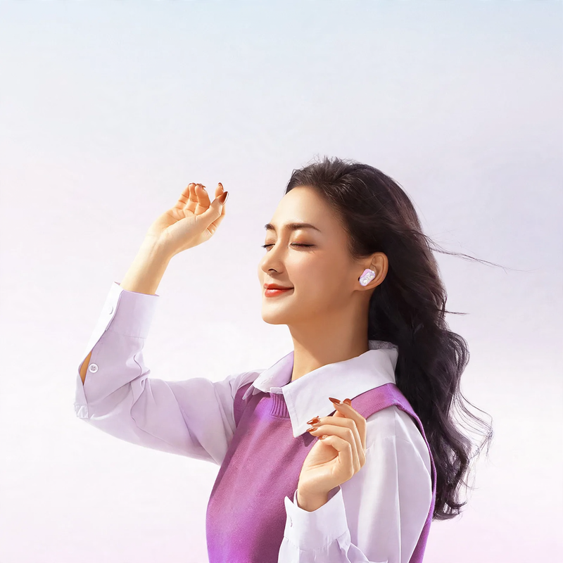 Wireless earbuds with AI translation, semi-open design — product view 2