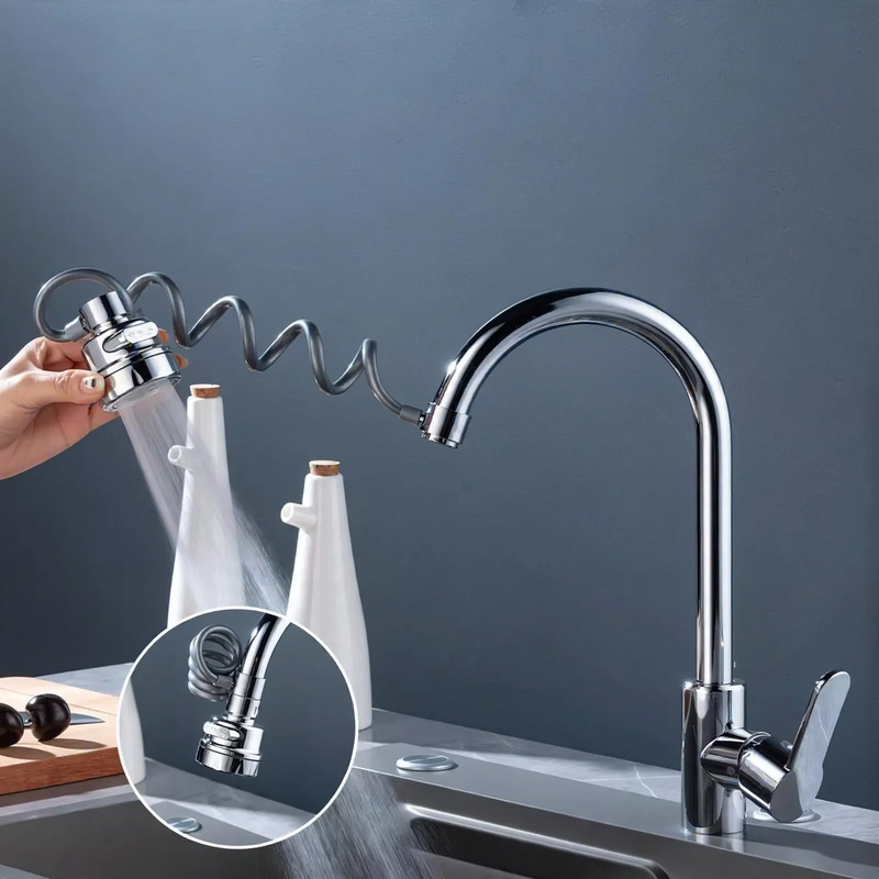 Retractable faucet attachment, 360° rotatable — product view 2
