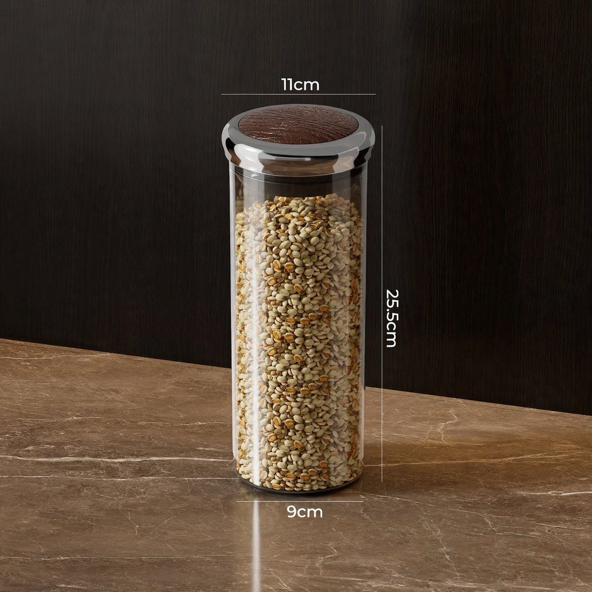 Storage container, round, food safe, with closure — product view 5