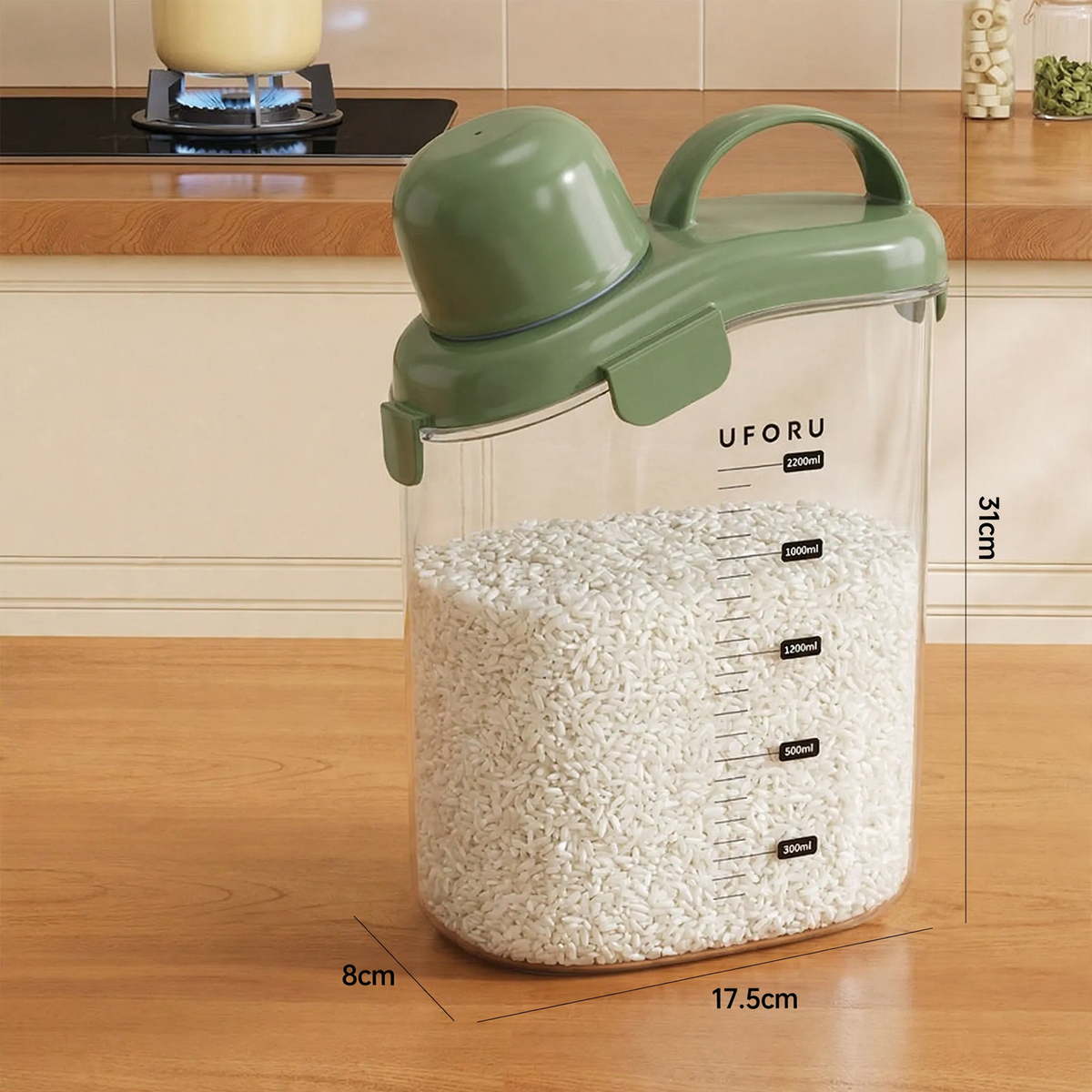 Portable storage container with lid, 2–3 liters, plastic — product view 5