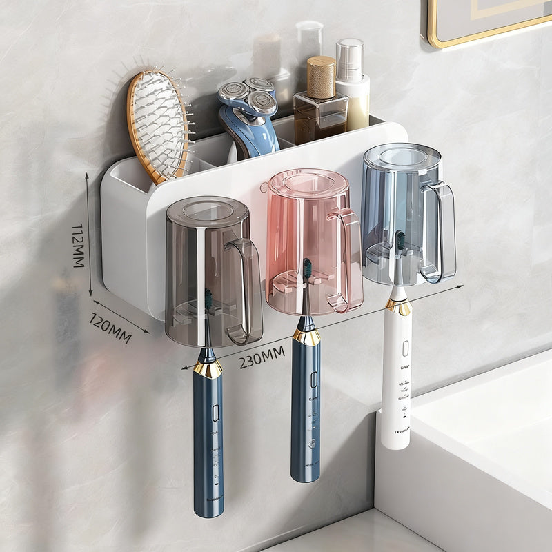 Toothbrush wall holder with toothpaste dispenser — product view 7