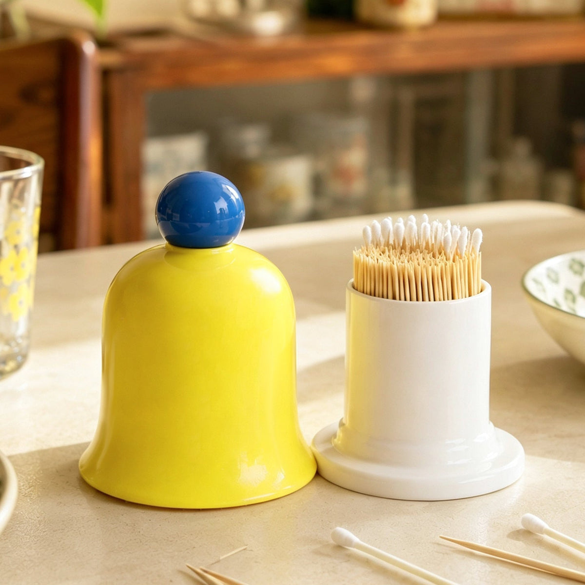 Toothpick box with bell, ABS plastic — product view 4