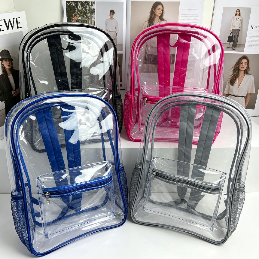Transparent PVC backpack with large capacity — product view 2