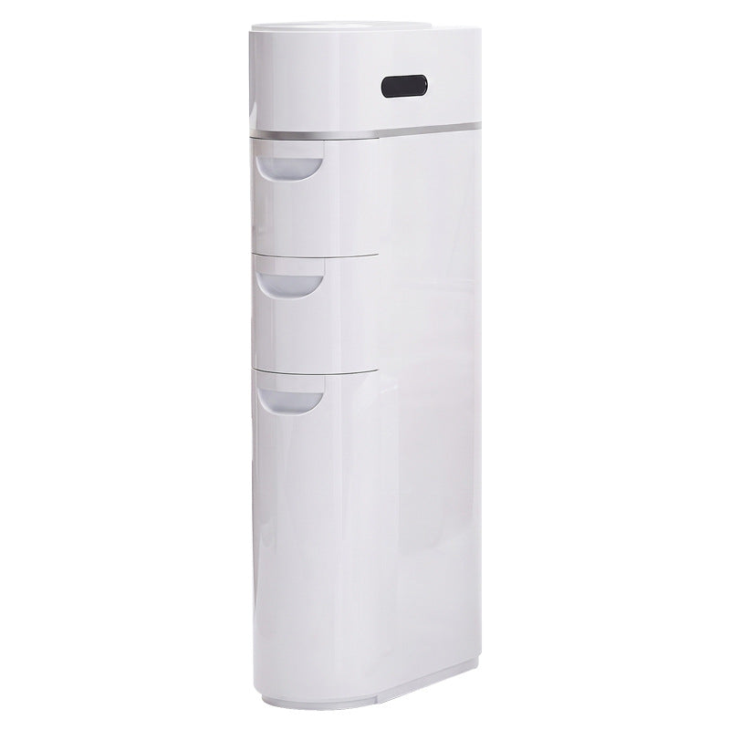 Narrow bathroom drawer cabinet, PP plastic — product view 4