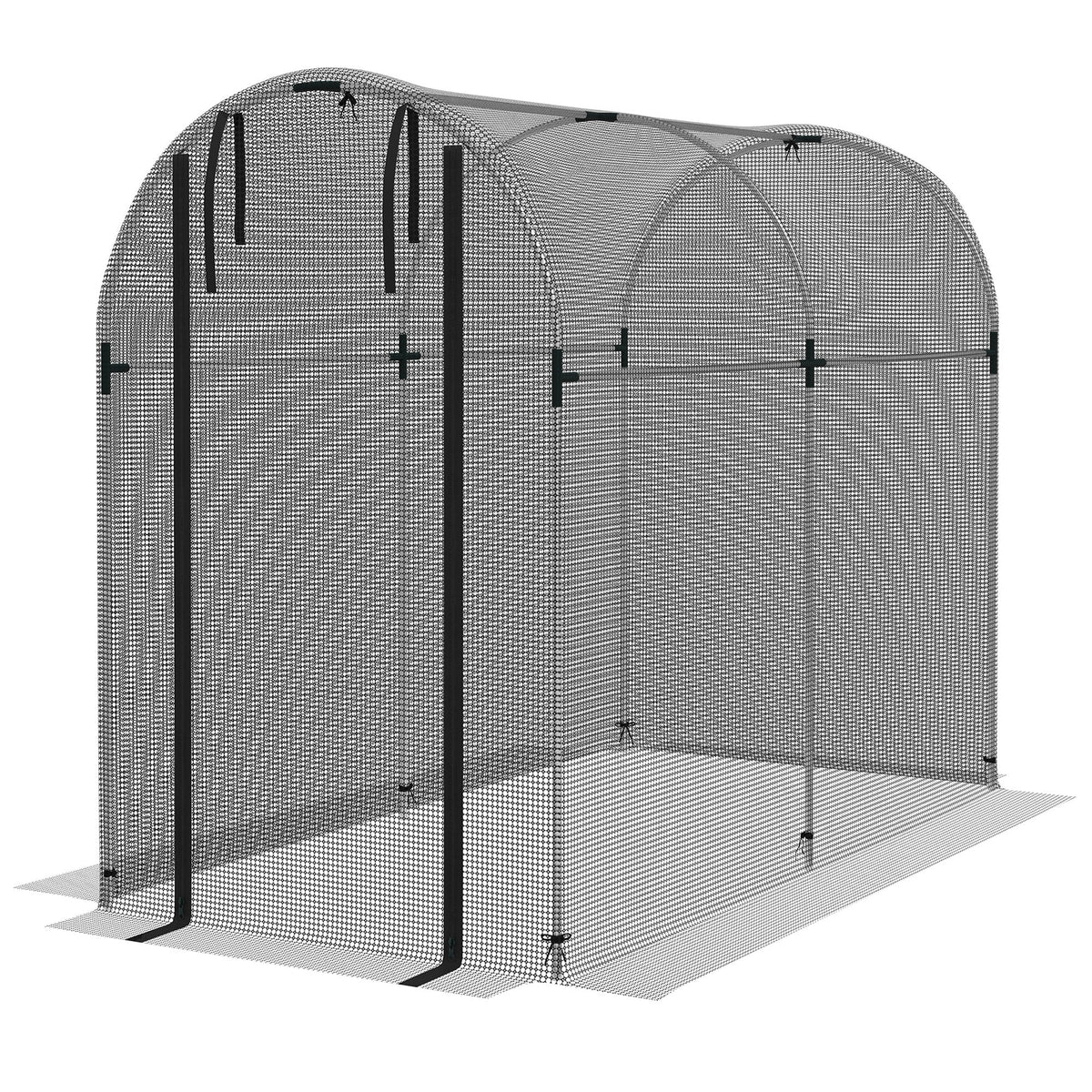 4' x 8' Crop Cage with Zippered Door, Black — product view 2