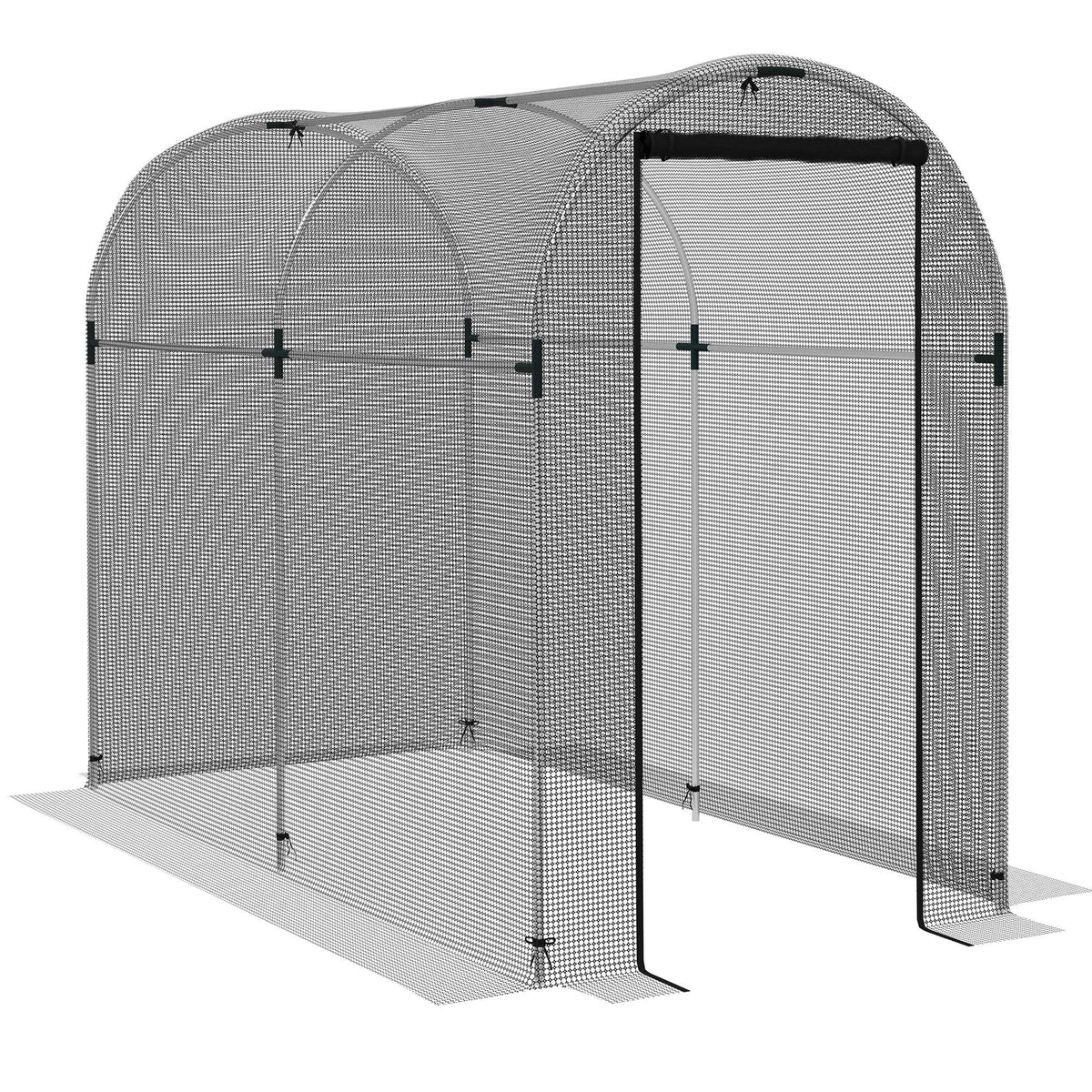 4' x 8' Crop Cage with Zippered Door, Black — product view 1