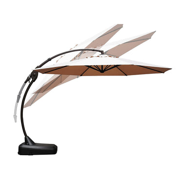 LOUNGE YARD 12 FT Deluxe NAPOLI SUNBRELLA Cantilever Umbrella with Umbrella Cover