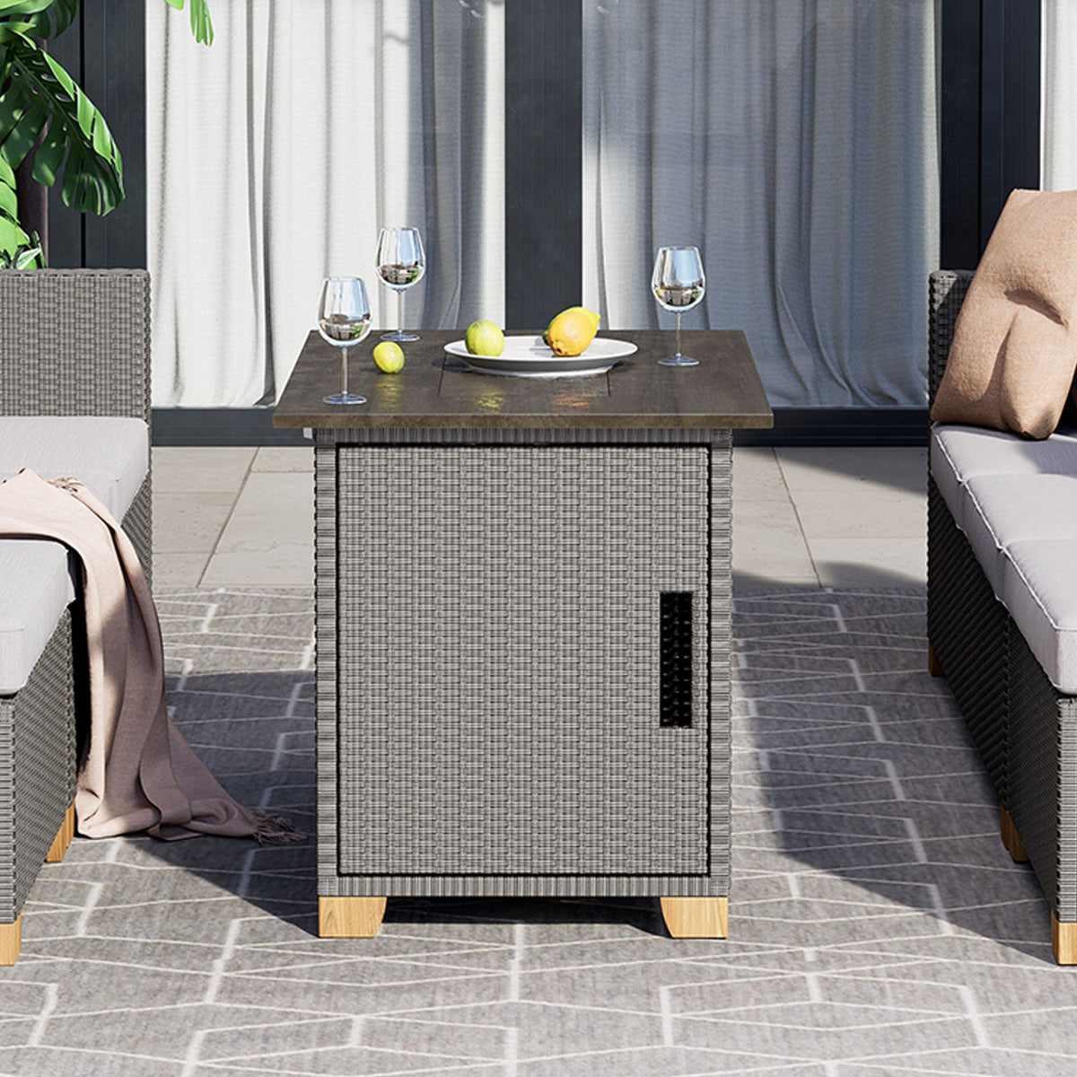 LOUNGE YARD Outdoor  Fire Pit Table — product view 3