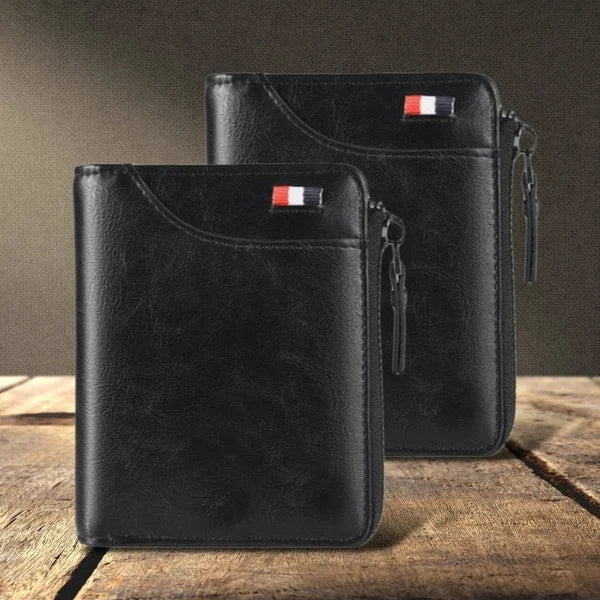 LoungeYard | Men's multifunctional RFID-blocking, waterproof and durable PU leather wallet for men — product view 1