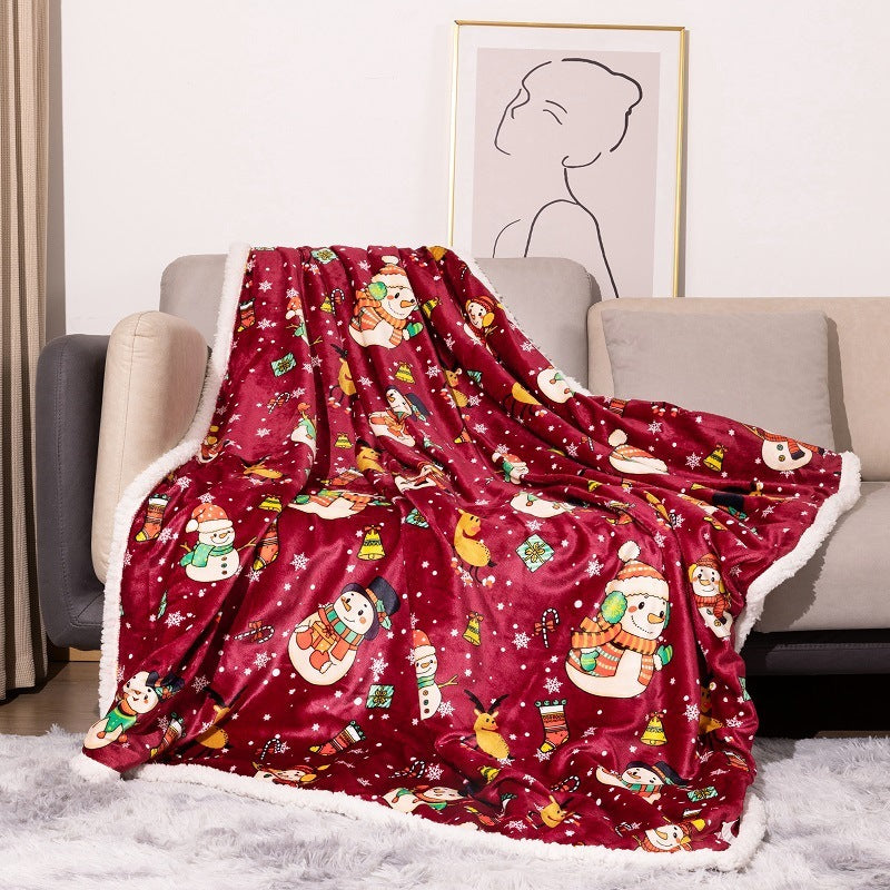LoungeYard | Flannel Christmas Blanket Double Layer — product view 4