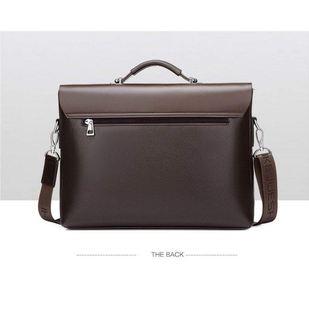 LoungeYard | New Business Mens Leather Briefcase — product view 4