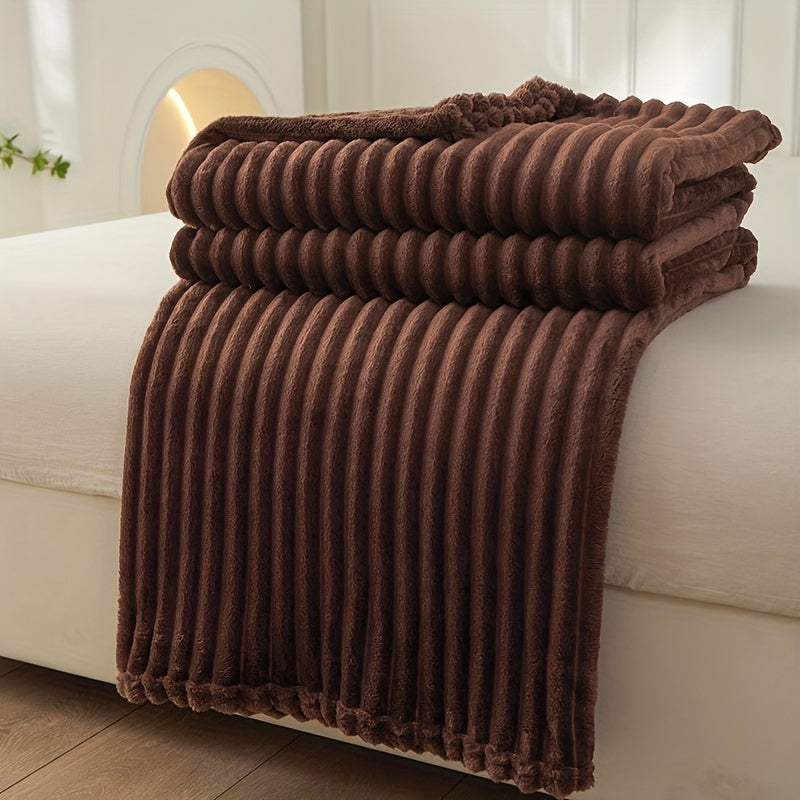 LoungeYard | Soft Plush Blanket with Rib Pattern — product view 2