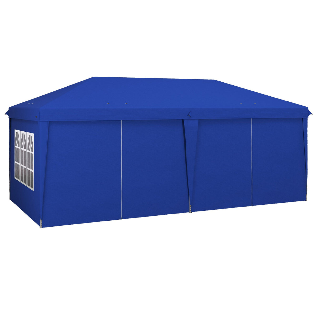 3 x 6 m Garden Pop Up Gazebo with Sidewalls, Windows, Carry Bag, Blue — product view 2