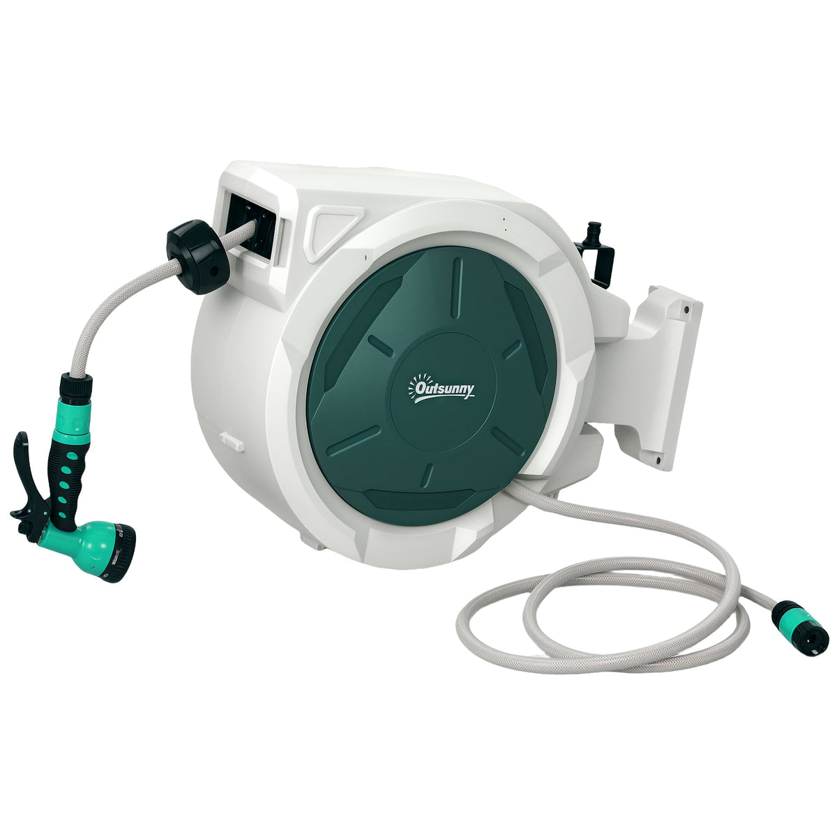 1/2 in x 65ft Retractable Garden Hose Reel with 7-Function Nozzle — product view 1