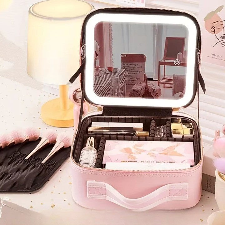 LoungeYard | LED Mirror Travel Makeup Organizer Bag — product view 2