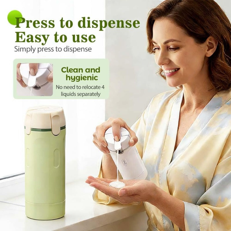 4-in-1 Travel Toiletry Dispenser LoungeYard — product view 3